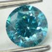 0.91 Carat Round Cut Fancy Green Color SI3 Loose Enhanced Diamond For Engagement Ring