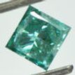 Princess Shaped Fancy Green Loose Diamond 0.96 Carat SI1 Certify Enhanced 5.08X4.91 MM