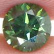Fancy Green Color Diamond Round Cut 0.91 Carat VS2