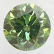 Fancy Green Round Cut Diamond 0.90 Carat SI1 IGI Certificate