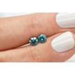 Round Diamonds Pair Fancy Turquoise 0.77 TCW VS1/2 