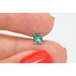 Loose Fancy Greenish Blue Princess Diamond 0.75 Carat SI3