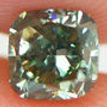Cushion Cut Natural Diamond Green Color 0.86 Carat VS1 