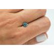 Loose Round Shape Diamond Fancy Blue Color Real 0.75 Carat SI3 Natural Enhanced