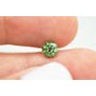 Loose Round Cut Fancy Green Diamond 0.73 Carat I1 Certified 5.51X5.48 MM
