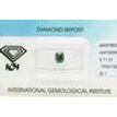 Emerald Cut Diamond Fancy Green Blue IGI Certified 0.71 Carat SI1