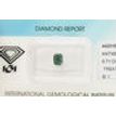 Emerald Cut Diamond Fancy Green Blue IGI Certified 0.71 Carat SI1