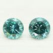Green Round Diamond Matching Pair VS2-SI1 0.79 TCW