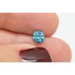 0.75 Carat Round Cut Fancy Blue Color VS2 Loose Enhanced Real Diamond 5.59X5.66 MM For Engagement Ring