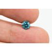 0.75 Carat Round Cut Fancy Blue Color VS2 Loose Enhanced Real Diamond 5.59X5.66 MM For Engagement Ring