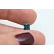 Princess Cut Diamond Loose Fancy Blue 0.76 Carat SI2 Certified Enhanced Natural Polished