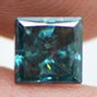 Princess Cut Diamond Loose Fancy Blue 0.76 Carat SI2 Certified Enhanced Natural Polished