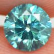 Loose Fancy Turquoise Round Diamond 0.90 Carat VS2