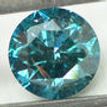 Loose Blue Diamond Fancy Color Round Shaped SI2 Certified Enhanced 0.90 Carat