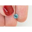 Loose Blue Diamond Fancy Color Round Shaped SI2 Certified Enhanced 0.90 Carat