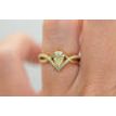 Infinity Split Shank 0.83 Ct Natural Mined Pear Diamond Engagement Ring 14K Gold