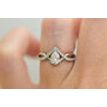 Pear Shape Diamond Infinity Engagement Ring Split Shank 0.86 Ct Natural 14K White Gold