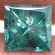 Fancy Turquoise Princess Diamond Loose 0.96 Carat I1