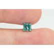 Princess Shaped Fancy Green Loose Diamond 0.96 Carat SI1 Certify Enhanced 5.08X4.91 MM