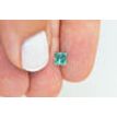 Princess Shaped Fancy Green Loose Diamond 0.96 Carat SI1 Certify Enhanced 5.08X4.91 MM