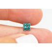 Loose Princess Cut Diamond Real Fancy Blue Color I1 Natural Enhanced 0.96 Carat