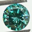 Loose Round Shape Fancy Green Diamond 0.98 Carat 5.97X5.91 MM