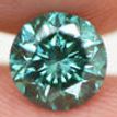 Loose Round Shape Fancy Green Diamond 0.98 Carat 5.97X5.91 MM