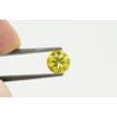 Round Cut Diamond Fancy Yellow Color Loose 0.90 Carat VS2