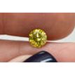 Round Diamond Fancy Yellow Color 0.90 Carat SI1