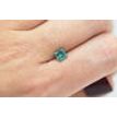 Loose Turquoise Diamond Princess Shaped 1.01 Carat Fancy Color I1 Enhanced Real