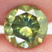 Round Shape Diamond Fancy Green Color Loose 1.30 Carat VS1