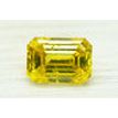 Loose Emerald Diamond Fancy Yellow 1.23 Carat SI1