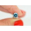 Loose Round Shape Diamond Real Fancy Blue Color 1.17 Carat I1 Certified Enhanced
