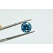 Loose Round Shape Diamond Real Fancy Blue Color 1.17 Carat I1 Certified Enhanced