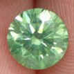 Fancy Green Round Diamond Loose 1.03 Carat SI2