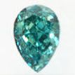 Pear Shape Diamond Fancy Green Blue 1.10 Carat SI1 IGI Certified