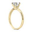 2.49 Ct Round Shape Diamond Solitaire Ring Champagne Treated 14K Yellow Gold SI1