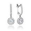 Halo Diamond Earrings Drop/Dangle 2.25 Ct Total Carat Weight - Model ERA03