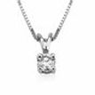 Solitaire Diamond Pendant Necklace 1 Ct Total Carat Weight - Model 4-PRONG SPLIT BAIL