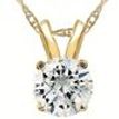 Solitaire Diamond Pendant Necklace 1 Ct Total Carat Weight - Model 4-PRONG SPLIT BAIL