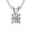 Solitaire Diamond Pendant Necklace 1 Ct Total Carat Weight - Model 4-PRONG SPLIT BAIL