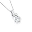 Solitaire Diamond Pendant Necklace 1 Ct Total Carat Weight - Model ANNA