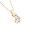 Solitaire Diamond Pendant Necklace 1 Ct Total Carat Weight - Model ANNA