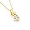 Solitaire Diamond Pendant Necklace 1 Ct Total Carat Weight - Model ANNA