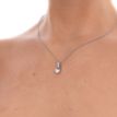 Solitaire Diamond Pendant Necklace 1 Ct Total Carat Weight - Model ANNA