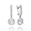 Halo Diamond Earrings Drop/Dangle 1.30 Ct Total Carat Weight - Model MDESA02