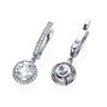 Halo Diamond Earrings Drop/Dangle 1.30 Ct Total Carat Weight - Model MDESA02