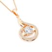 Sollitaire&Side stones Diamond Pendant Necklace 1.31 Ct Total Carat Weight - Model PEISLI