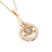 Sollitaire&Side stones Diamond Pendant Necklace 1.31 Ct Total Carat Weight - Model PEISLI