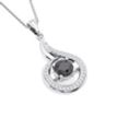 Sollitaire&Side stones Diamond Pendant Necklace 1.31 Ct Total Carat Weight - Model PEISLI